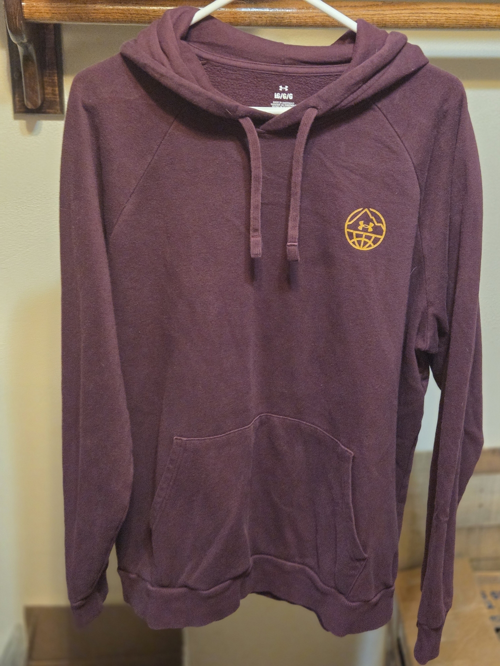 Set Of Two Under Armour Men's Maroon Hoodie with Yellow Logo